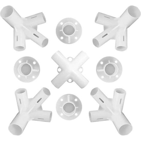 9 pièces rechange tonnelle 3x3m - Nosheir - Pieds/coin/centre, pour tente/camping (1/4)
