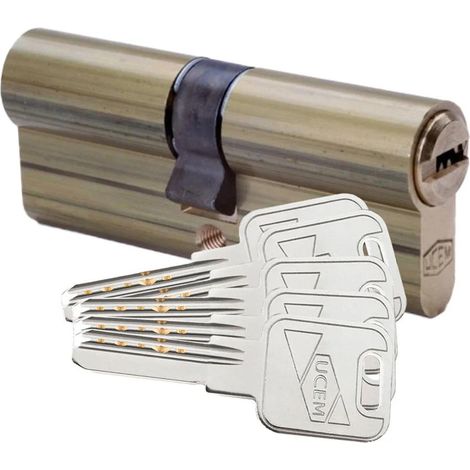UCEM Sicherheitsschloss Messing 6 Stifte 33-38 mm