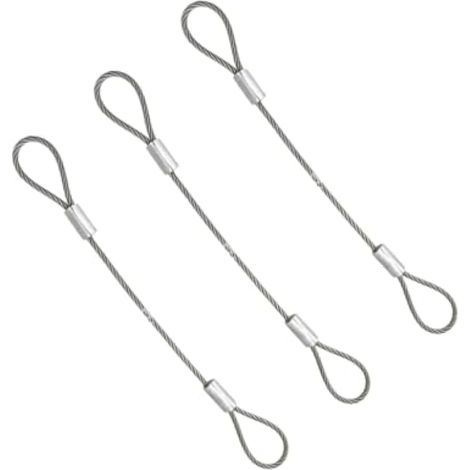 Lot de 12 cadenas à boucle en acier inoxydable, câble de sécurité avec anneau pour vélo, moto, mobilier de jardin et voyages en extérieur (1/5)