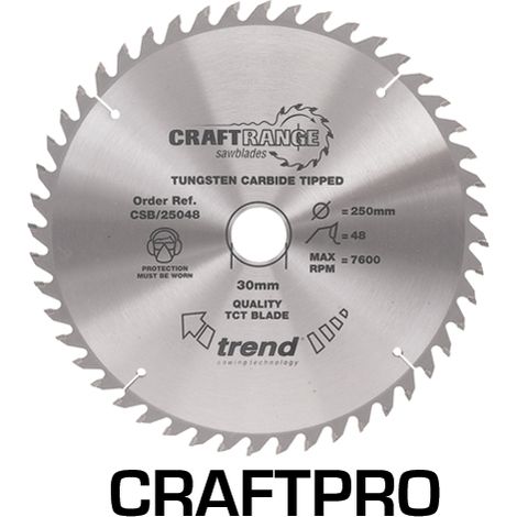 Trend CSB/16248 Craft Saw blade 162mm x 48T x 20mm (1/4)