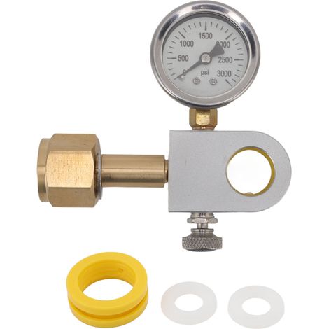 Adaptateur cuivre pour eau gazeuse W21.8 14 avec soupape de décharge et manomètre, connecteur rapide pour machine à soda Terra (1/5)
