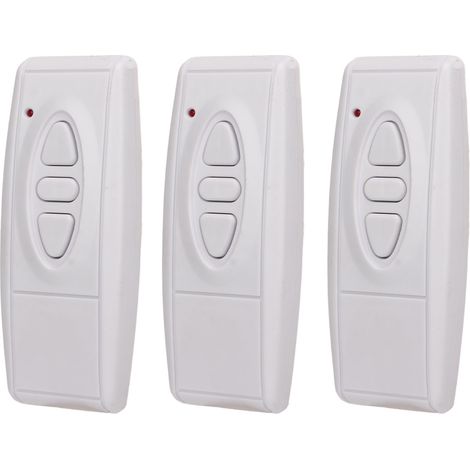 Lot de 3 boutons-poussoirs sans fil 433 MHz pour porte de garage sectionnelle (1/5)