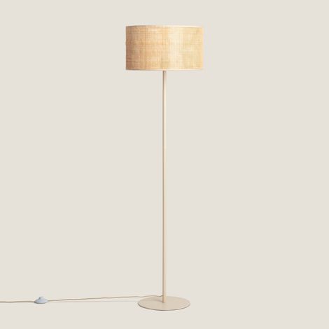 Lampadaire Rotin et Métal Savia Naturel ↑149 cm (1/5)