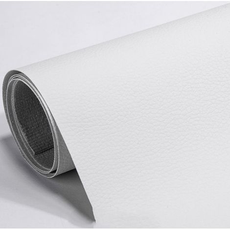 Lederflicken Reparatur, Lederflicken, 5 Stück selbstklebendes Lederflicken, strapazierfähiges Kunstleder, scheuerfest, selbstklebend, für Autositze, Sofas (20 x 30 cm, weiß) (1/2)