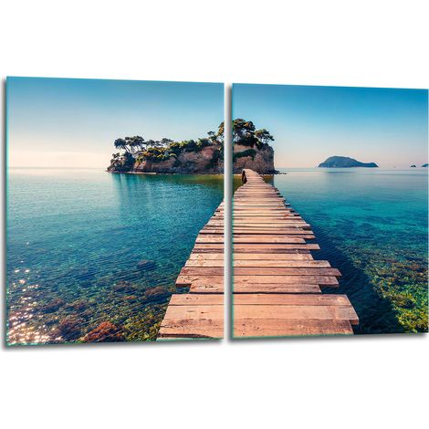 2 plaques de protection en verre pour cuisinière 40x52 paysage (1/5)