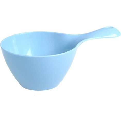 Louche en plastique louche Portable cuillère de bain avec poignée pour cuisine baignoire douche shampooing jardin (bleu) (1/5)