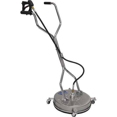 Sealey PWAK18 18"" Surface Cleaner, Dual Handle & Rotating Spray Bar - Stainless Steel