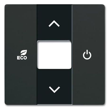 Enjoliveur Thermostat Dérogation Face Avant Futur Lnoir Mat 2CKA006220A0631 ABB BJE520583