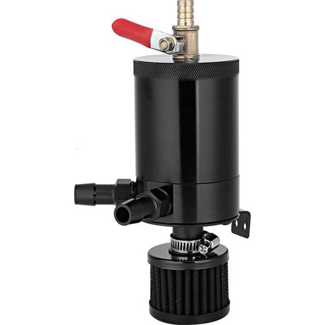 Réservoir de carburant universel en alliage d'aluminium avec kit d'accessoires à double port (noir) (1/5)