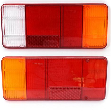 2x Cabochon De Feu Arrière, Plastique ABS, 300x130mm, Universel Pour Remorque Et Camion (1/5)
