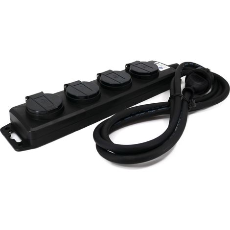 Multiprise professionnelle 4 prises à clapet IP44 – Câble caoutchouc H05RRF 3G1.5mm² – Pour chantiers et événements extérieurs – Keli