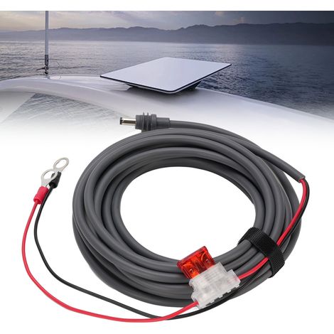 [Cable de extensión] - [Cable de alimentación para satélite DIY de 18 AWG] - [Con portafusibles para automóvil, enchufe DC ATC ATO] - PVC, resistente a la lluvia, 5 m (16,4 pies) (1/5)