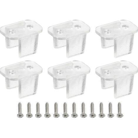 Pack of 50 LED Neon Mounting Clips for 6 mm to 7 mm Silicone LED Neon Strip Light, Transparent (1/5)