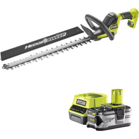 Pack RYOBI Taille-haies 18V One+ Brushless LINEA 45 cm RY18HT45A-0 - 1 Batterie 4.0Ah - 1 Chargeur rapide RC18120-140