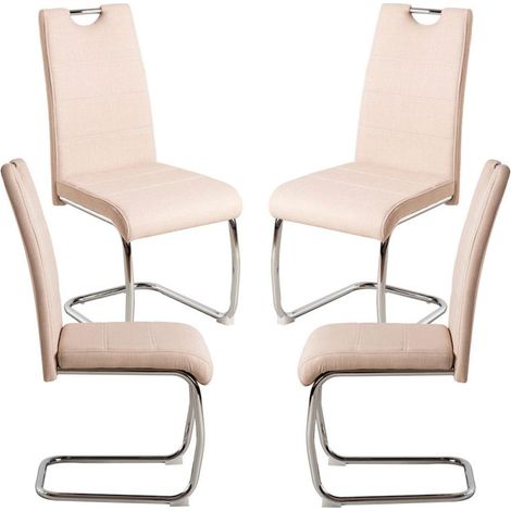 Packs Sillas Comedor - Pack 4 Sillas Hallen Tela - Beige (1/5)