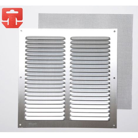 Gitter mit Moskitonetz Aluminium 0,6 Natur 250x250mm (G)