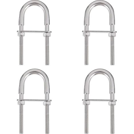 4er-Pack M6 x 90 304 Edelstahl U-Zurrbolzen, (1/4)