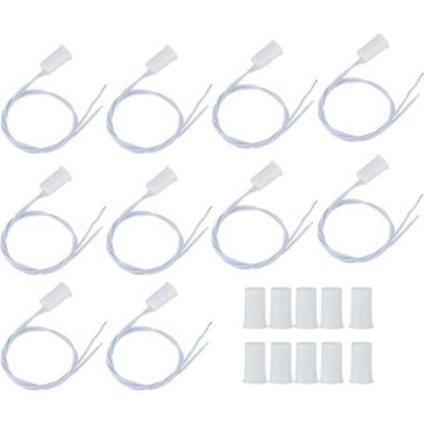 Lot de 10 interrupteurs magnétiques de sécurité robustes pour alarme, interrupteurs à lames souples, 300 mA, sans alimentation externe, pour système d'alarme à domicile ou au bureau (1/5)
