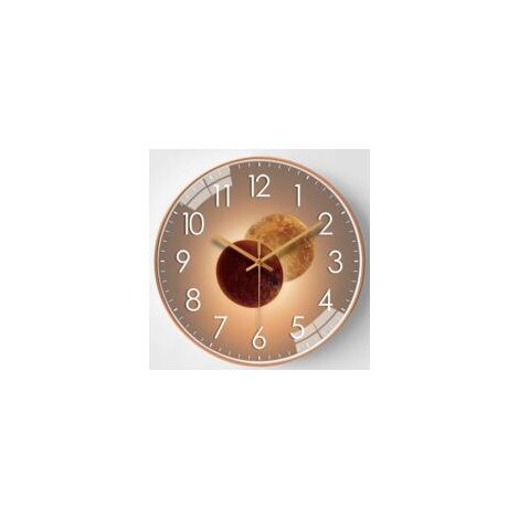 Orologio da parete moderno e silenzioso, al quarzo, da 30 cm, ideale per cucina, soggiorno, camera da letto e ufficio (modalità luna).