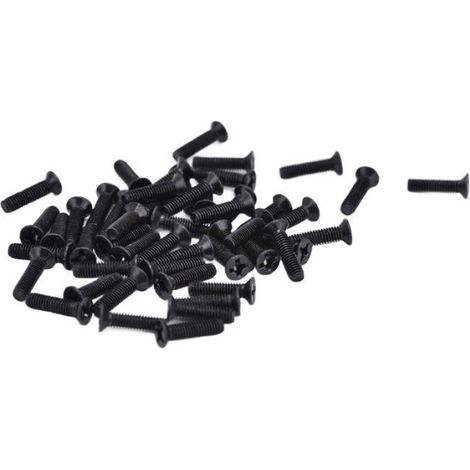 Vis à tête fraisée Vis mécaniques à tête fraisée 50pcs Vis Cruciformes à Tête Fraisée DIN 965 Kit Avec10 (1/4)