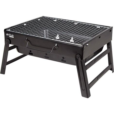 Aktive barbecue portable pliant noir 40x28 cm