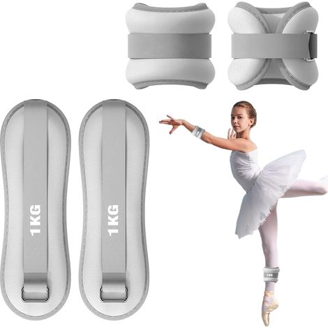 2PCS Brassards de Poids Cheville, Poignets de Poids pour Pied/Poignet - Lestes de Cheville Adaptés aux Débutants et Enfants pour Exercices de Danse, Marche, Jogging et Fitness (1/5)