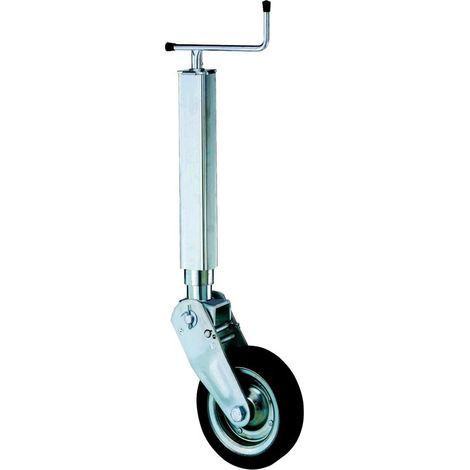 Maxter – Roue jockey de remorque 70 mm – Capacité 900 kg – Galet plein 225 x 85 mm – Système de relevage par goupille – Course 300 mm