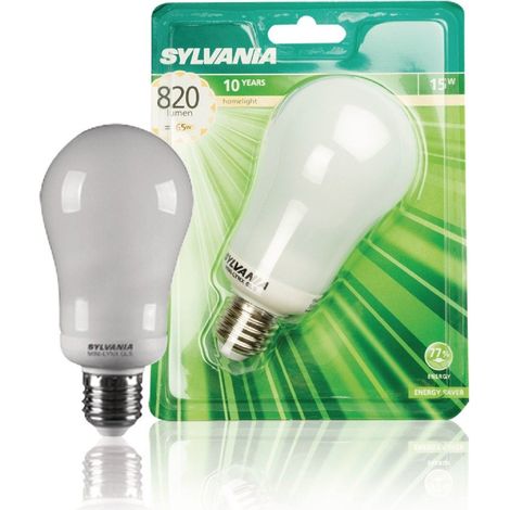 Ampoule Fluocompact Globe Mini Aluminium E27 15 W Blanc (1/3)