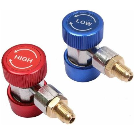 Nazalus-Vente chaude-Les raccords de Charge CA de coupl Rapide Ajustable CA R134A connectent l'adaptat kit de Conversion de climatisation de Voiture 1/4SAE HVAC (1/4)