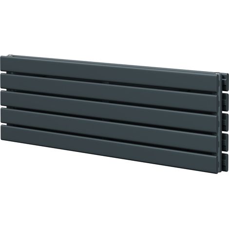 Hudson Anthracite 376mm x 1200mm Horizontal Double Panel Radiator (1/5)