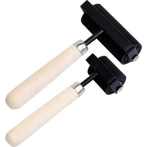 Rouleau en caoutchouc dur de 1,5 et 3 pouces, cadre en acier robuste, outils d'artisanat (1/5)