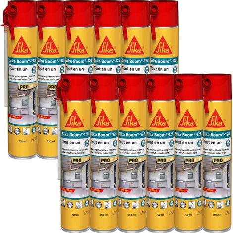 Lote de 12 espumas expansivas manuales todo en uno SIKA - SikaBoom 128 - 750ml (1/5)