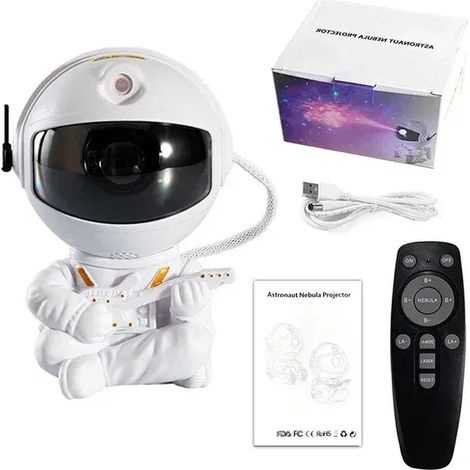 Projecteur de ciel étoilé astronaute avec galaxie, veilleuse, couleurs réglables pour chambre à coucher, chambre d'enfant, décoration, cadeau. (1/5)