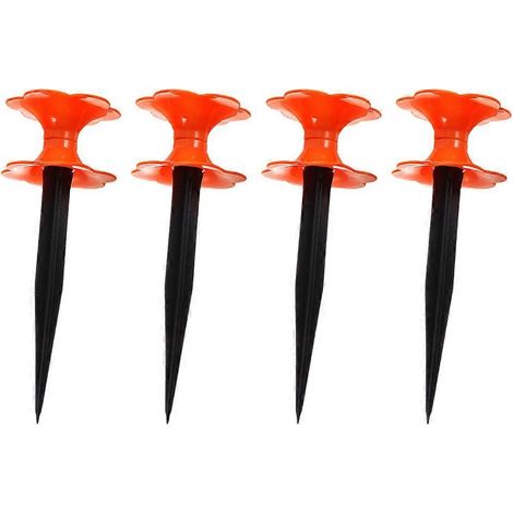 Piquets de support pour tuyau d'arrosage, guides et piquets pour la protection des plantes dans les parterres de fleurs et le jardin (PP, 4 pièces). Faciles à installer. (1/5)