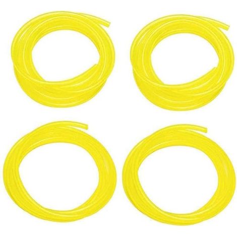 Lot de 4 Tuyaux Carburant - 1 Mètre - Caoutchouc Résistant - Pour Tronçonneuse et Débroussailleuse - Réparation Moteurs 2 Temps - Diamètres 2,5 et 3 mm (1/5)