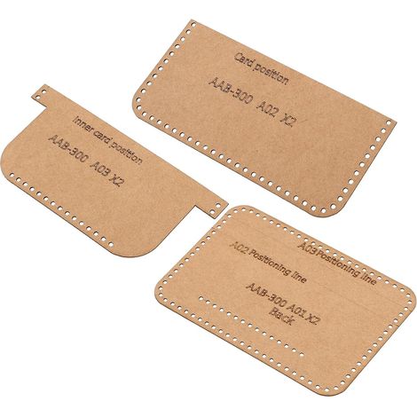 Modèle de Portefeuille en Cuir pour Débutants, Gabarit DIY Orange (1/5)