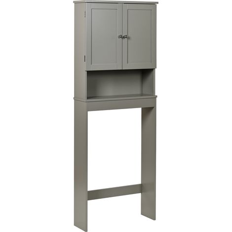 Armario de baño de pie de MDF con estantes estilo tradicional gris Atjoni (1/5)