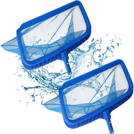 Ensemble 2 pièces d'écumoire de piscine avec maille fine profonde, écumoire profonde, accessoires de piscine (1/4)