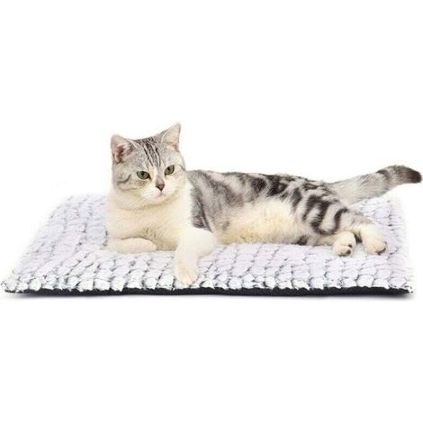 Tapis Chauffant Chat Chien, 60×45 cm Coussin Auto-Chauffant Chat Tapis sans électricité & Batteries Couverture Chauffante Lavable (1/4)