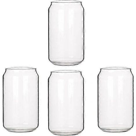 Lot de 4 verres à boire en verre borosilicate transparent, 400 (1/5)