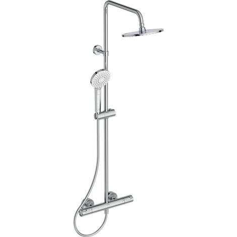 Ideal Standard Sistema doccia Ceratherm T50 con miscelatore termostatico doccia flessibile 1750mm Cromo, A7225AA