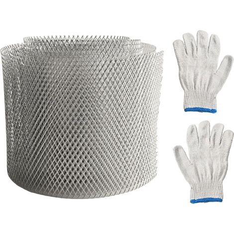 Rouleau de grille de protection anti-feuilles en aluminium pour système de drainage de la maison, du jardin, 6 m de long (12,7 cm x 6 m) (1/5)