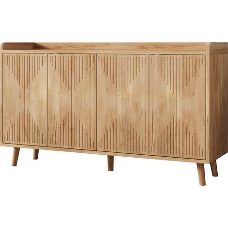 Sideboard mit 4 Türen und verstellbaren MDF-Einlegeböden, 140 x 40 x 84 cm (1/5)