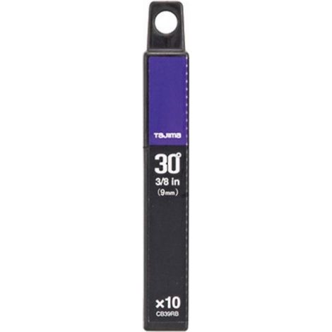 Tajima – Lot de 10 lames pour cutter 80mm – Acier trempé pour coupe précise – Compatible papier, film et carton - CB39RB
