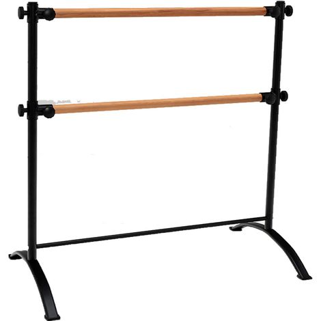 Double Ballet Barre Stretch Bar Portable Freestanding Dance Exercise Equipment