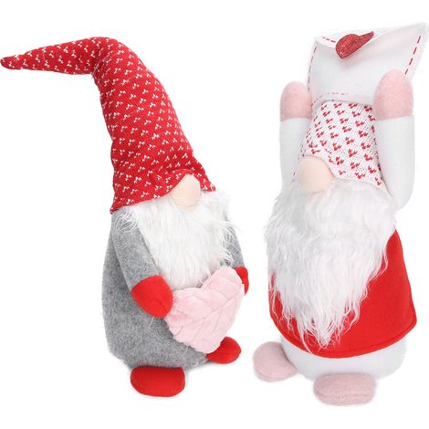 Gesichtsloser Zwerg, dekorative Schreibtischpuppe, Geschenk zum Valentinstag, Geburtstag, Verlobung, Zwergenfigur aus Kunstharz. (1/5)