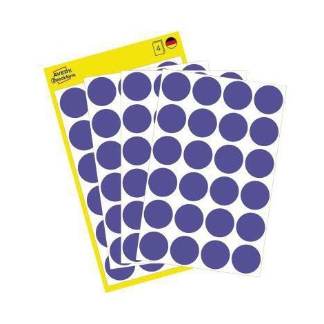 Étiquettes rondes repositionnables - AVERY Zweckform - 18 mm - Bleu - 96 pièces - Mat - Papier - Coloré (1/5)