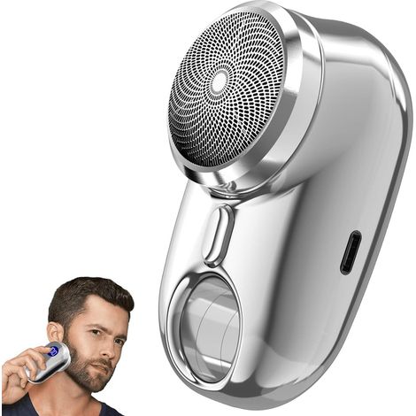 Rasoir Électrique Homme - Réseau De Lame En Maille Hexagonale 0,1 mm - Usage Humide Et Sec - Rechargeable USB - Autonomie 60 Min - Affichage Numérique De La Batterie - 1 Pièce (1/5)