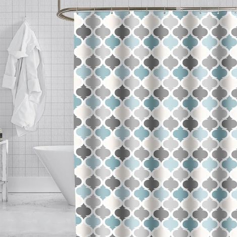 Impermeabile - Lavabile in lavatrice - Dimensioni 200x200 cm - Decorazione per il bagno - Adatto per vasca e doccia - Tenda da doccia - Antimuffa (1/4)