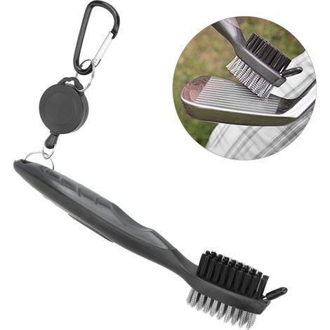 Brosse Nylon et Acier pour Nettoyage de Clubs de Golf - Outil de Nettoyage Double Face (1/5)